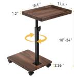 Adjustable C Table with Swivel for Small Spaces