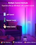 Smart RGB Corner Floor Lamp with App & Remote