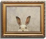Vintage Gold Framed Easter Bunny Wall Art