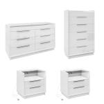 4-Piece Modern Bedroom Furniture Set with Nightstands