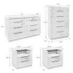 4-Piece Modern Bedroom Furniture Set with Nightstands