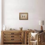 Vintage Gold Framed Easter Bunny Wall Art