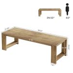 Modern 86.6-Inch Farmhouse Dining Table for 6-8