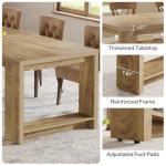 Modern 86.6-Inch Farmhouse Dining Table for 6-8