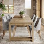 Modern 86.6-Inch Farmhouse Dining Table for 6-8