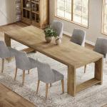 Modern 86.6-Inch Farmhouse Dining Table for 6-8