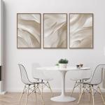 Large Abstract Framed Wall Art Set, 3 Pieces