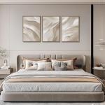 Large Abstract Framed Wall Art Set, 3 Pieces
