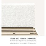 Boucle Fabric Queen Bed Frame with Slats