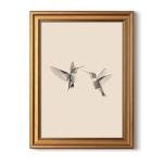 Gold Framed Vintage Birds Canvas Wall Art