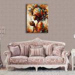 Black Woman Coffee Girl Wall Art Print 12x16in