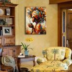 Black Woman Coffee Girl Wall Art Print 12x16in