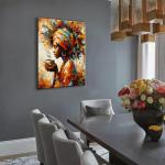 Black Woman Coffee Girl Wall Art Print 12x16in