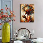 Black Woman Coffee Girl Wall Art Print 12x16in