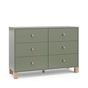 Storkcraft California 6-Drawer Dresser in Olive