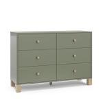 Storkcraft California 6-Drawer Dresser in Olive
