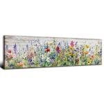 Colorful Rustic Wildflower Wall Art for Home Decor