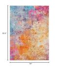 Colorful 5x7 Washable Area Rug for Home