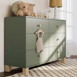 Storkcraft California 6-Drawer Dresser in Olive