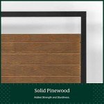 Stylish Metal and Wood Bed Frame with Headboard