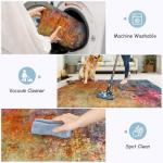 Colorful 5x7 Washable Area Rug for Home