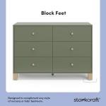 Storkcraft California 6-Drawer Dresser in Olive