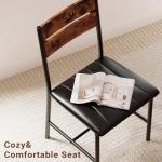 Rustic Brown Dining Table Set for 4