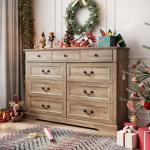 LINSY HOME 9-Drawer Rustic Oak Dresser