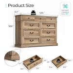 LINSY HOME 9-Drawer Rustic Oak Dresser