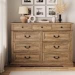 LINSY HOME 9-Drawer Rustic Oak Dresser