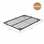Metal Platform Double Bed Frame with LED Lights