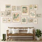 16-Piece Sage Green Wall Art Set