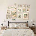 16-Piece Sage Green Wall Art Set