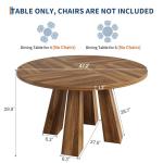 47" Round Walnut Dining Table for 4-6
