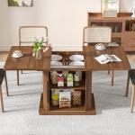 Extendable Mid Century Dining Table for 4-6