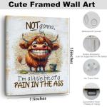 Sarcastic Highland Cow Canvas Wall Art Decor