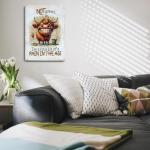 Sarcastic Highland Cow Canvas Wall Art Decor