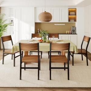 Set of 6 Modern Ergonomic Dining Chairs