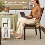 Set of 6 Modern Ergonomic Dining Chairs