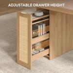 78.7" Farmhouse Dining Table with Hidden Drawers