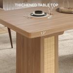 78.7" Farmhouse Dining Table with Hidden Drawers