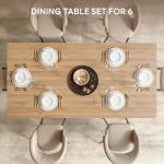 78.7" Farmhouse Dining Table with Hidden Drawers