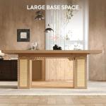 78.7" Farmhouse Dining Table with Hidden Drawers