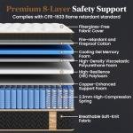 Luxury Cooling Queen Hybrid Mattress with Support