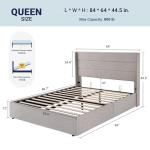 Queen Size Lift Up Storage Bed with Headboard