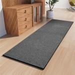 AREDO Washable Non-Slip Runner Rug 2x6 ft Black