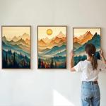 Mountain Sunset Canvas Art Set of 3