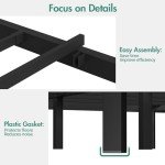 Metal Platform Double Bed Frame with LED Lights