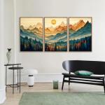 Mountain Sunset Canvas Art Set of 3