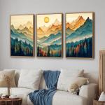 Mountain Sunset Canvas Art Set of 3